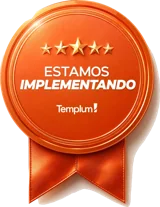 Selo Estamos Implementando, da Templum